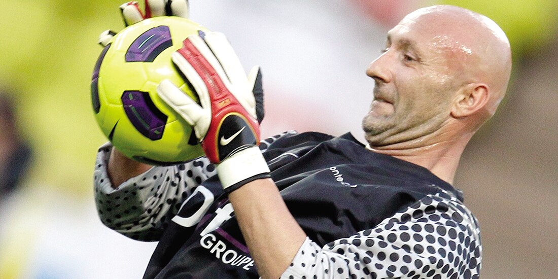 Barthez, en un partido del Olympique de Marsella durante agosto del 2011.