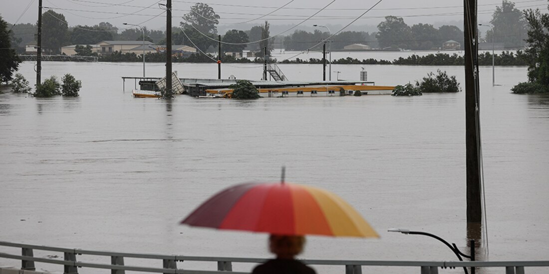 Las lluvias torrenciales que han sumergido grandes extensiones de Nueva Gales del Sur.