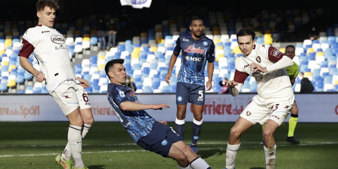 Napoli goleó 4-1 al Salernitana en el enfrentamiento más reciente entre ambos.