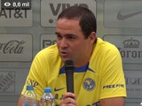 André Jardine durante su presentación oficial como director técnico del América.