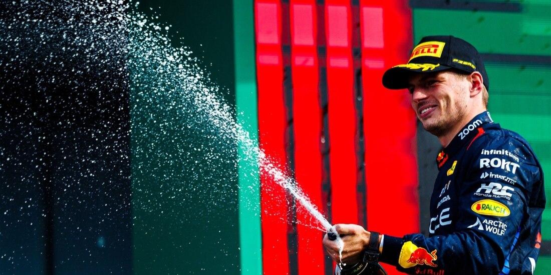 Max Verstappen celebra su podio en el GP de Países Bajos de F1