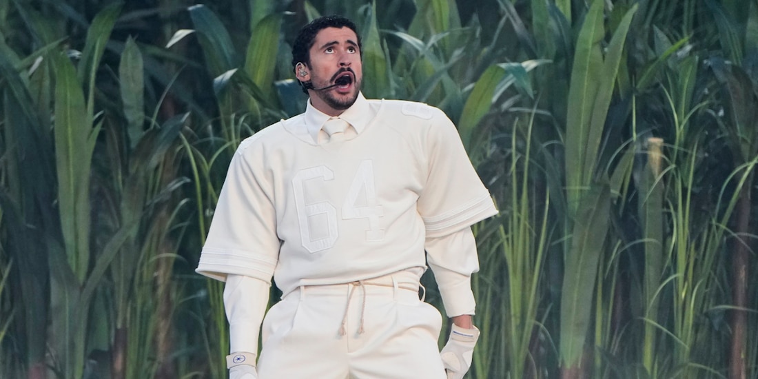 Bad Bunny, durante el show de medio tiempo del Super Bowl LX de la NFL.