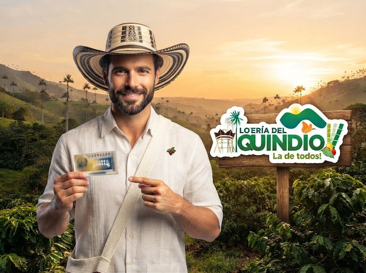 El billete de la Lotería del Quindío consta de un número de cuatro cifras acompañado de una serie de tres cifras.