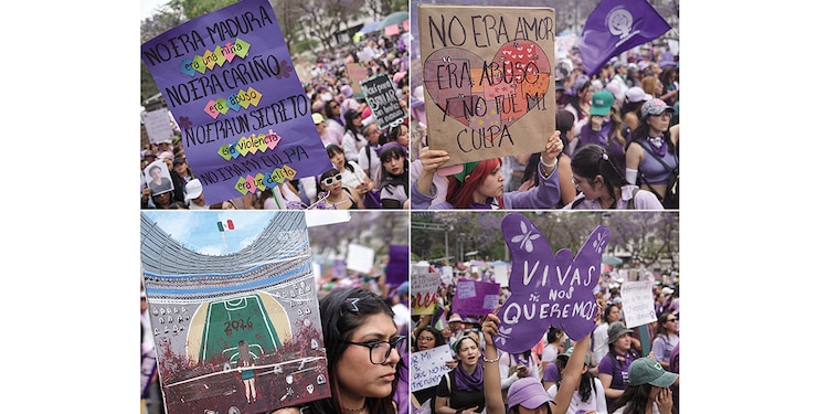 ALGUNOS CARTELES, con denuncias ciudadanas.