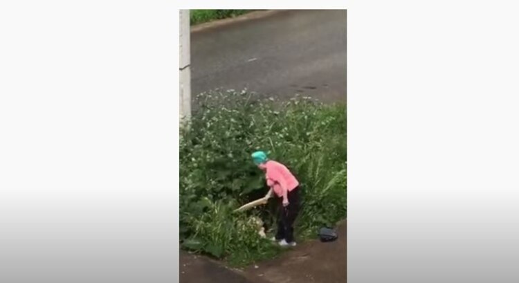 Mujer golpea a la pareja con la tabla