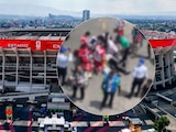 Hombre sufre infarto en Estadio Ciudad de México; es trasladado a hospital, donde se reporta estable.