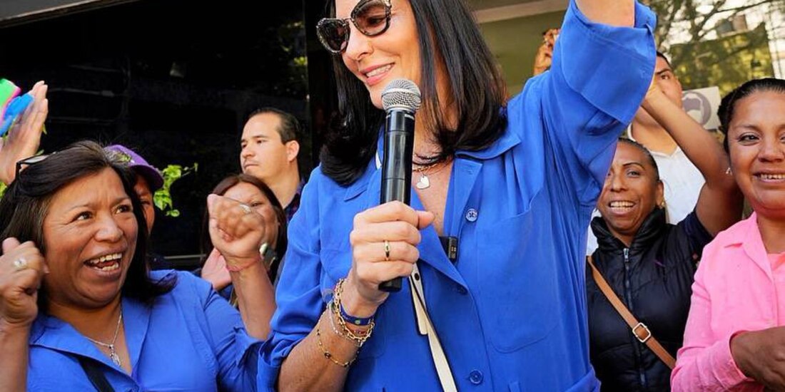 Lía Limón durante su registro frente al PAN.