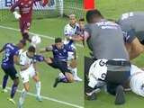 Stefan Medina fue víctima de una descomunal patada de Luis Amarilla en el duelo de la Jornada 3 de la Liga MX entre Mazatlán y Monterrey.