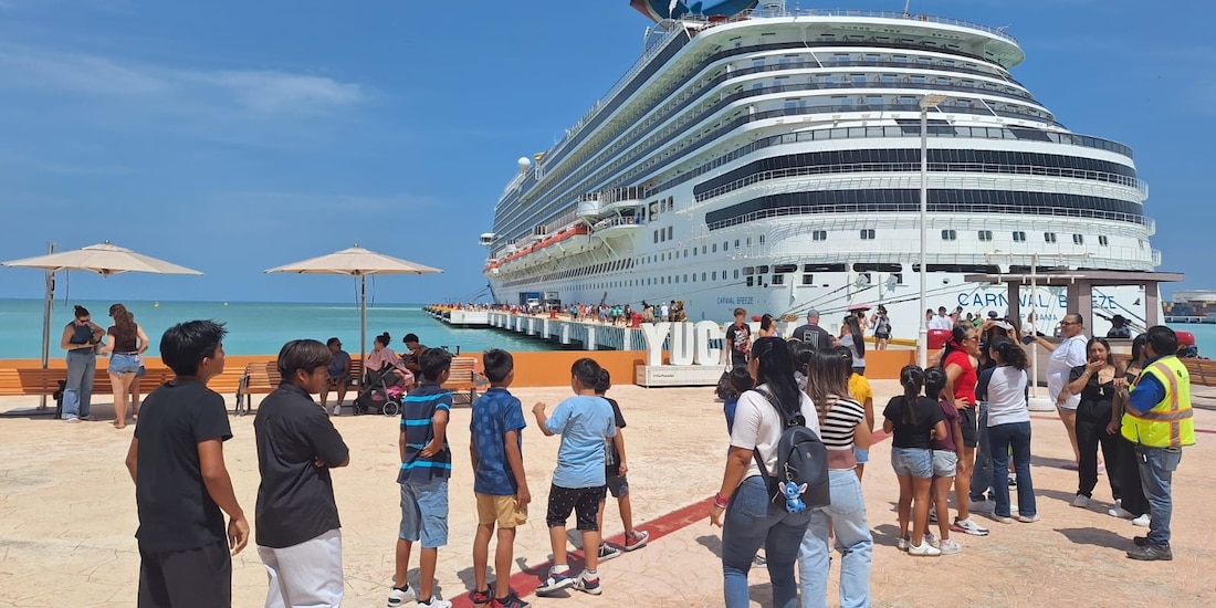 El turismo de cruceros mantiene una tendencia positiva en Yucatán.
