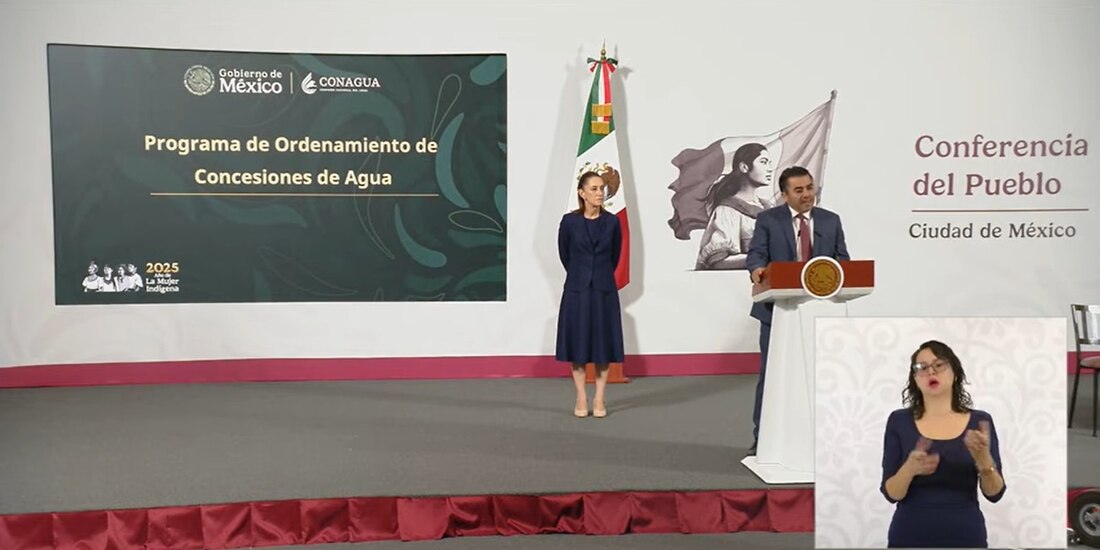 Informe sobre el agua, en la Mañanera del Pueblo.