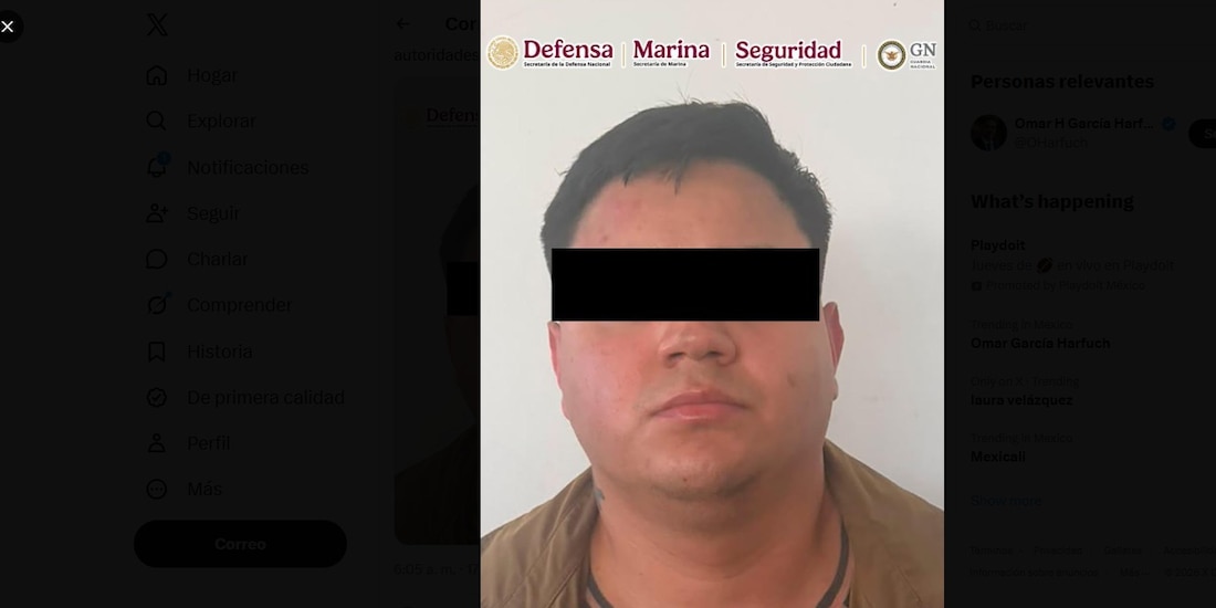 El detenido por las autoridades federales.