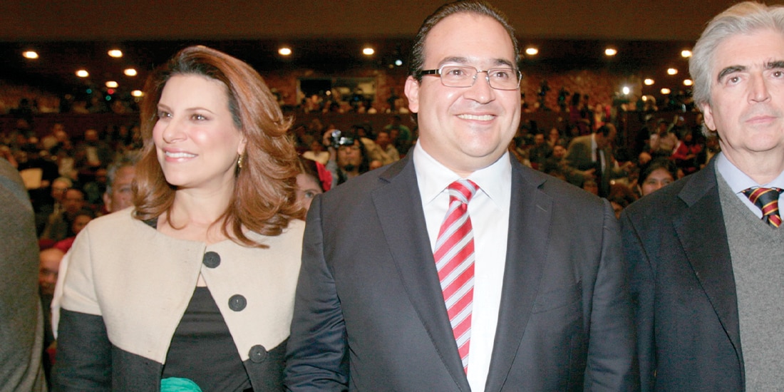 KARIME MACÍAS y su entonces esposo, el hoy exgobernador de Veracruz Javier Duarte, en 2013.
