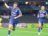 Paradela celebra su gol con La Máquina,
el sábado pasado.