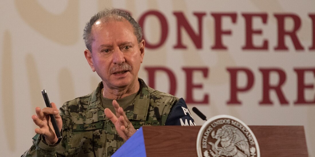 El secretario de Marina, José Rafael Ojeda, el 4 de mayo de 2020.