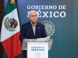 El gobernador de Baja California, Jaime Bonilla, durante la visita del presidente Andrés Manuel López Obrador.