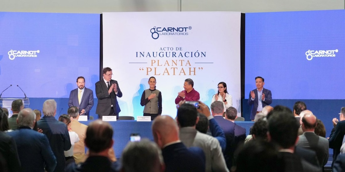 Claudia Sheinbaum inaugura plantas comercial y farmacéutica en Hidalgo.
