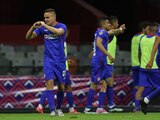 Jugadores de Cruz Azul celebran un gol en la Liga MX