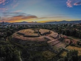 Zona arqueológica de Cuicuilco, al sur de CDMX