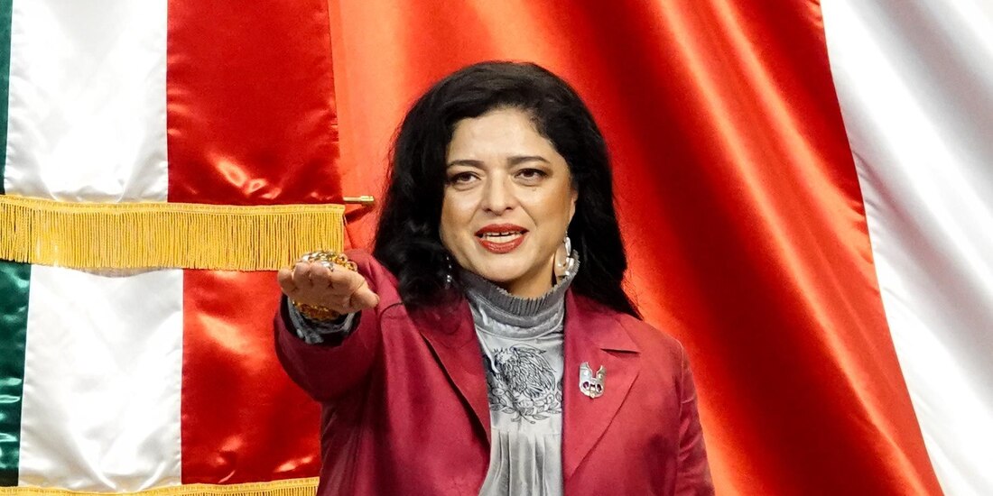 Alejandra Frausto Guerrero en la Cámara de Diputados, ayer.