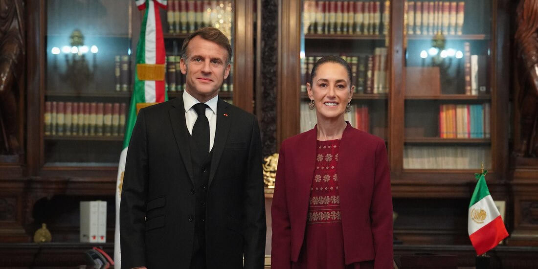 Ambos mandatarios en Palacio Nacional.