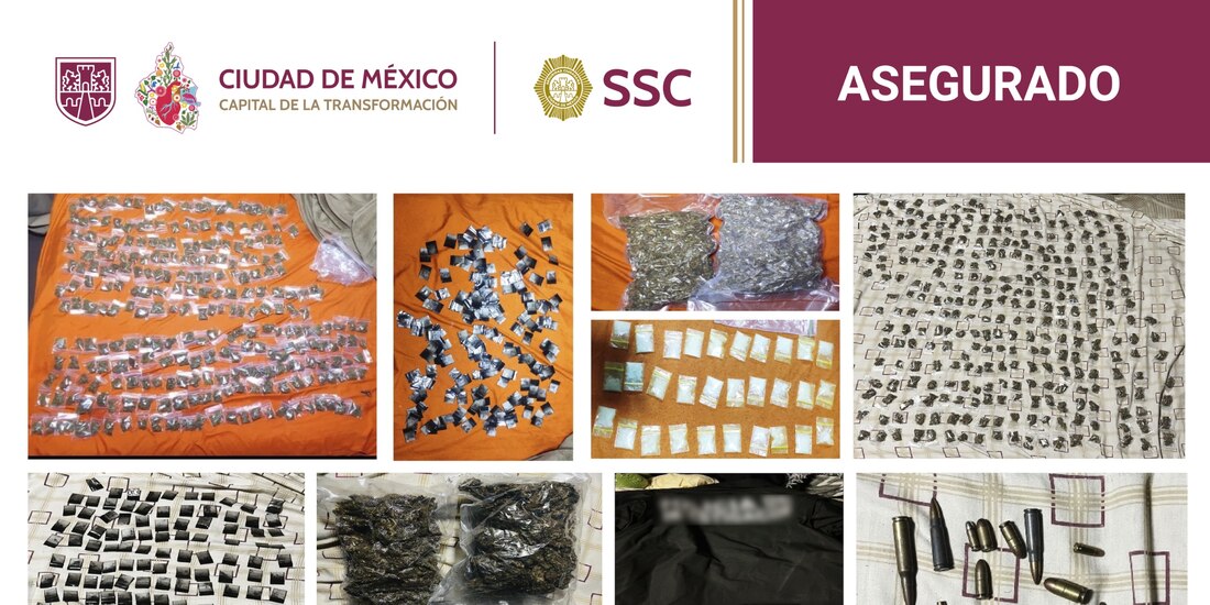 En el lugar se aseguraron armas, cartuchos, droga y teléfonos celulares, ayer.