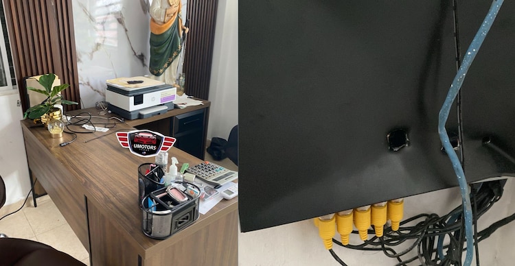 Fotografías del robo dentro de las oficias de Heriberto