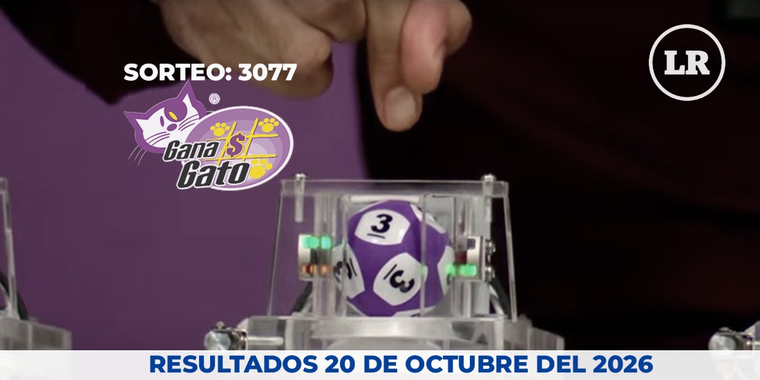 Resultados del Gana Gato 3077 del 20 de octubre del 2026.