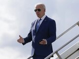 El presidente de Estados Unidos, Joe Biden, durante su llegada a Hebron, Kentucky, este miércoles.