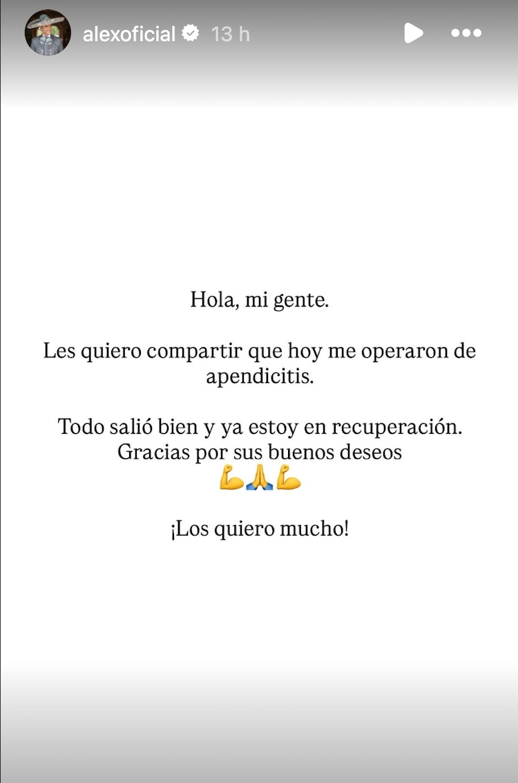 Alejandro Fernández fue hospitalizado y operado de emergencia