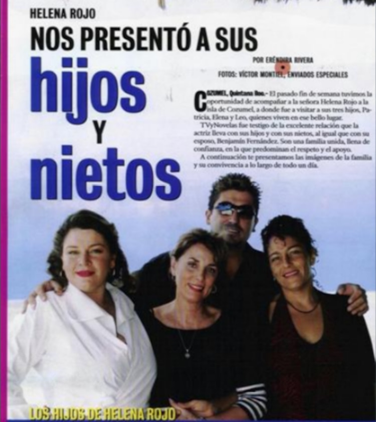 Helena Rojo y sus hijos