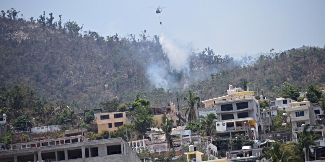 Controlado el 90 por ciento del incendio forestal de El Veladero en Acapulco