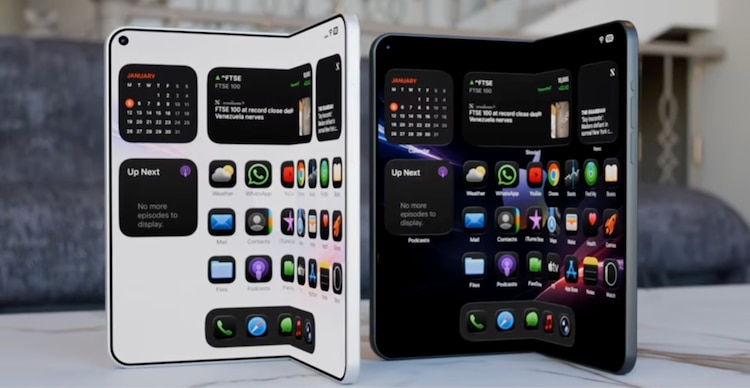 Posible apariencia del iPhone 18 plegable