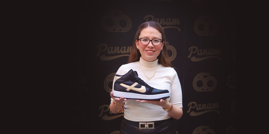 Paola Reglín, directora de Medios de Panam, durante el festejo por los 60 años de la firma.