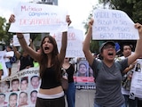 Aspecto de una marcha contra las desapariciones en México.