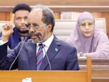 El presidente somalí, Hassan Sheikh Mohamud, en una sesión de emergencia, ayer.