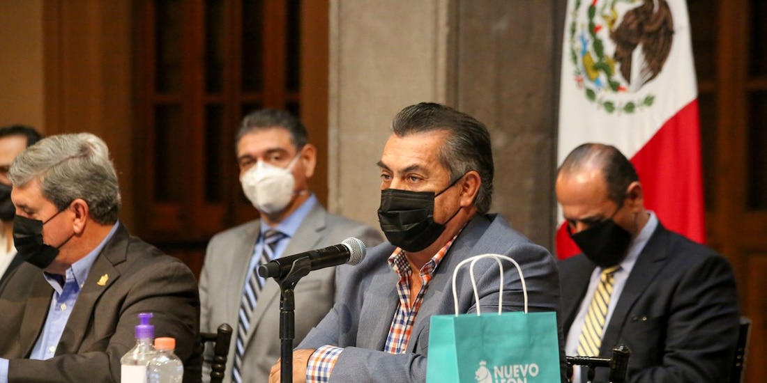 Jaime Rodríguez, gobernador de Nuevo León, informó sobre el comité relacionado con la compra de vacunas.