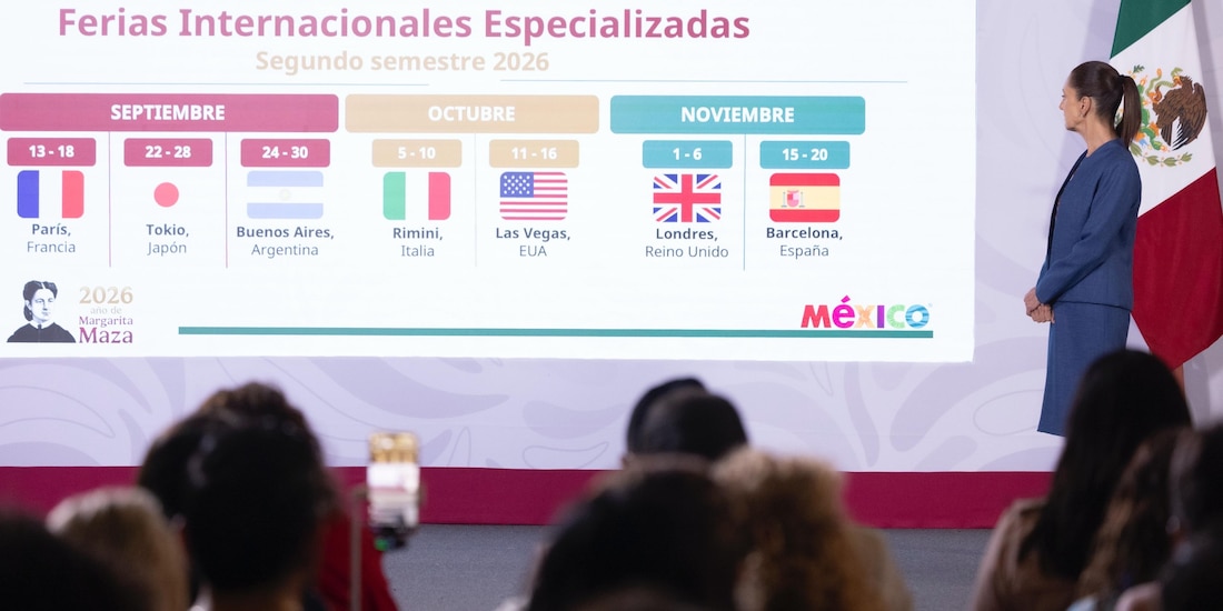 Claudia Sheinbaum este jueves en Palacio Nacional.