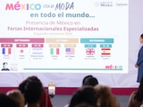 Claudia Sheinbaum este jueves en Palacio Nacional.