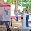 LA GOBERNADORA Evelyn Salgado,
ayer, en el municipio beneficiado.