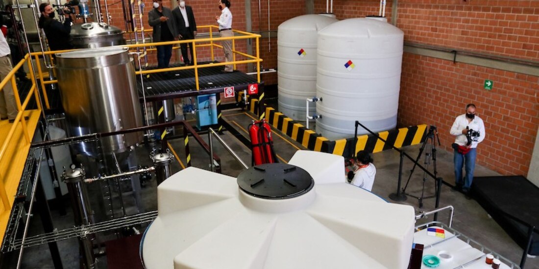Instalaciones de la nueva planta de bioenergía en la Central de Abasto de la Ciudad de México, el 30 de junio.