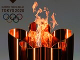 La antorcha de los Juegos Olímpicos de Tokio 2020.