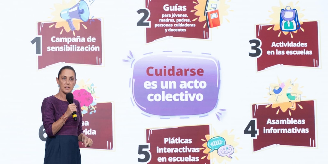 Claudia Sheinbaum, Presidenta de México, este miércoles en Palacio Nacional.