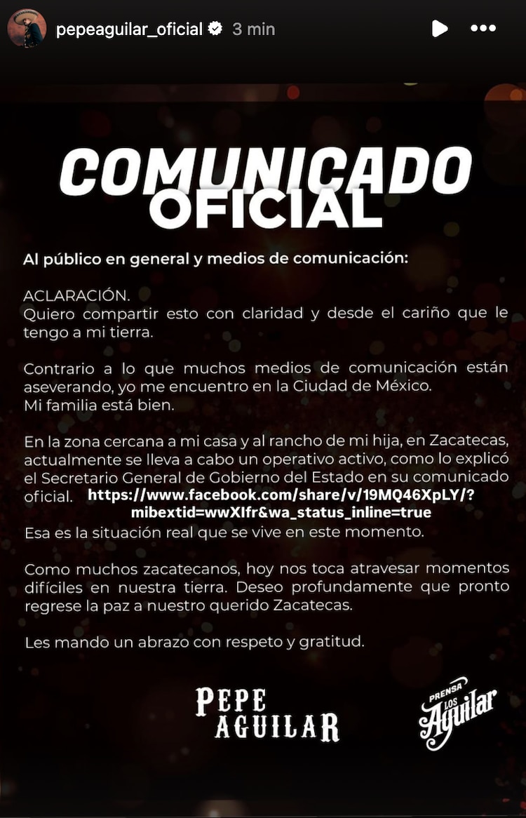 Pepe Aguilar habla sobre supuesto ataque en su contra