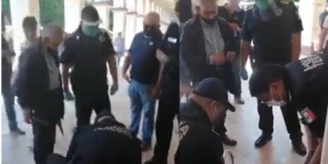 Policías compraron la mercancía al abuelito