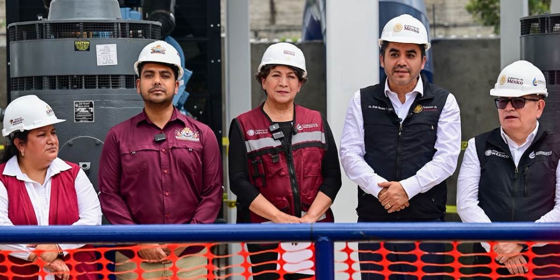 La gobernadora Delfina Gómez Álvarez constató que los equipos de bombeo automatizados respondan de inmediato ante picos de saturación pluvial.