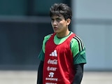 Gilberto Mora en un entrenamiento con México antes de la Copa del Mundo 2026