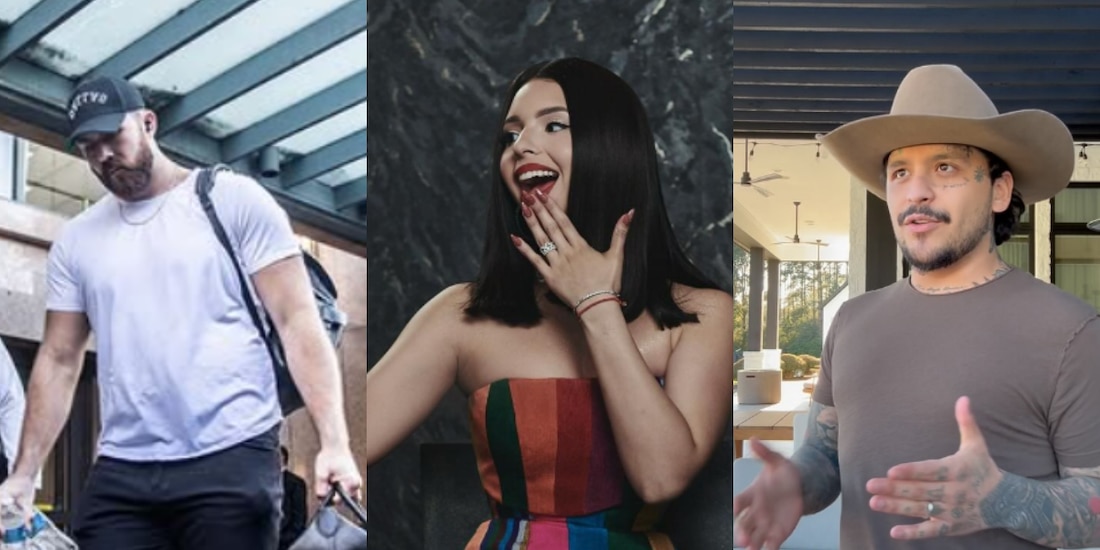 Josh Ball, Ángela Aguilar y Christian Nodal