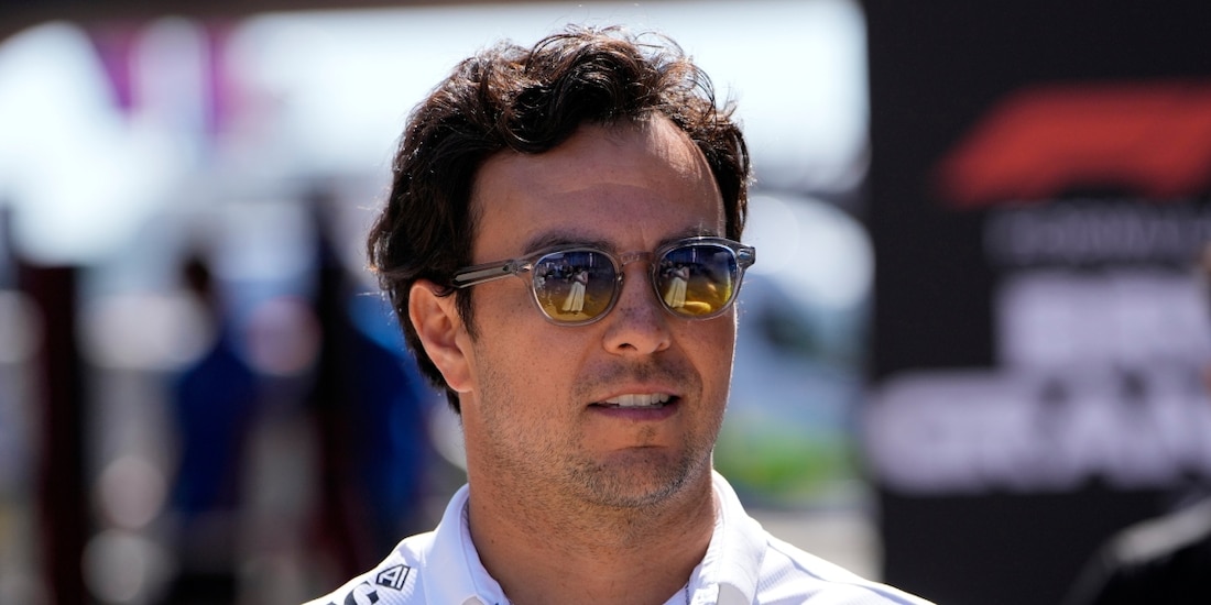 Checo Pérez en el Gran Premio de Gran Bretaña de F1