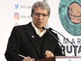 Ricardo Monreal, ayer, en conferencia de prensa.