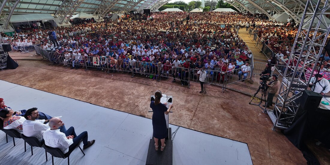 La Presidenta Claudia Sheinbaum, en Campeche.